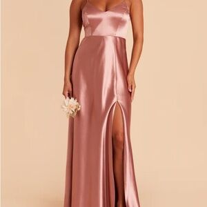 JAY Satin Dress Birdy Grey in Desert Rose